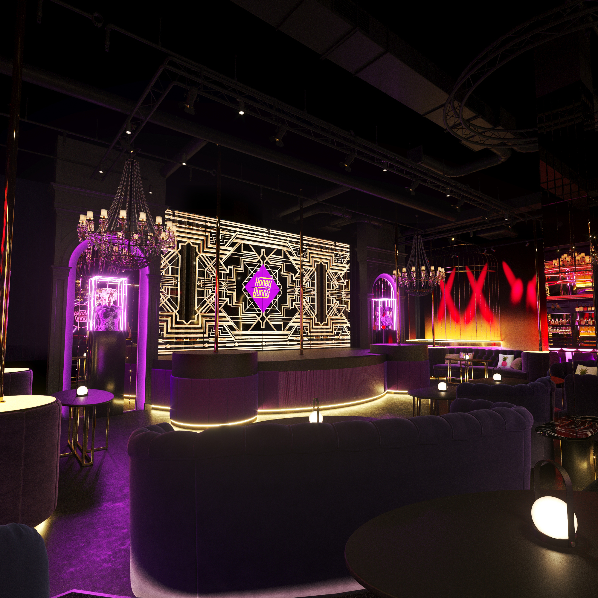 Интерьер клубов москвы Panorama: Honey Bunny, strip club, Moscow, Usachyova Street, 2с1 - Yandex Maps