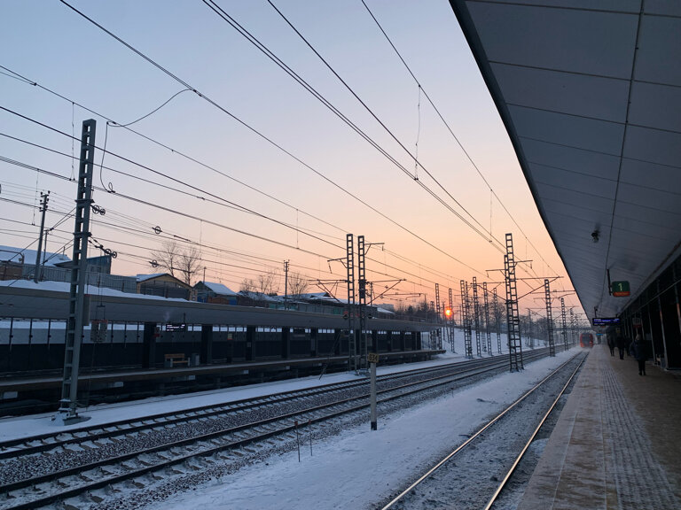 Train station Skhodnya Station, Himki, photo