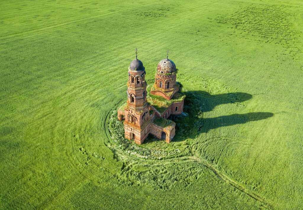 Церковь с квадрокоптера