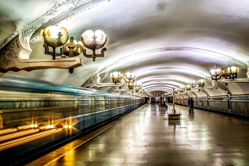 Uzbekistan (Tashkent, Botyr Zakirov street), metro station