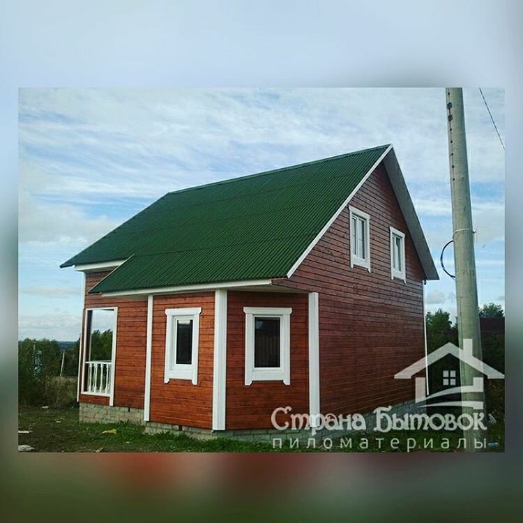 Дачный домик с зеленой крышей фото Permanently closed: Strana Bytovok, construction of country houses and cottages,