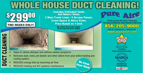 Pure aire duct cleaning deals