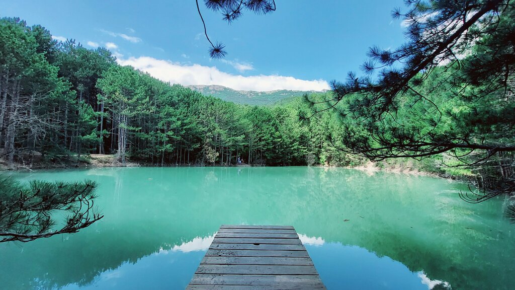 Достопримечательность Мосток для фото на Бирюзовом Озере, Республика Крым, фото