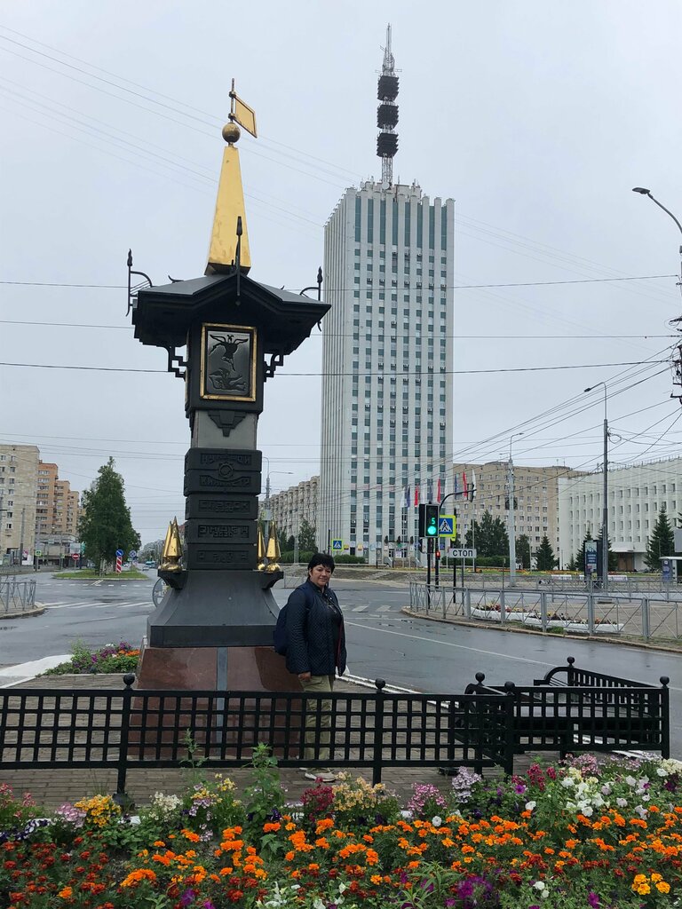 Жанровая скульптура Нулевая верста, Архангельск, фото