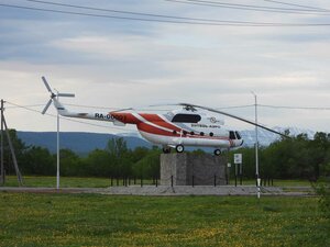 Вертолёт Ми-8 (Камчатский край, Елизовский район, село Николаевка), памятник, мемориал в Камчатском крае