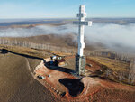 47-метровый поклонный крест на вершине Дрокинской горы (Krasnoyarsk Territory, Yemelyanovskiy rayon, Solontsovskiy selsovet) ، مصلى كنسي، صليب تذكاري