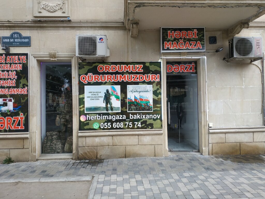 Military uniform Herbi magaza, Baku, photo