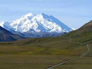 Mountain peak Mount McKinley 6190 meters, State of Alaska, photo