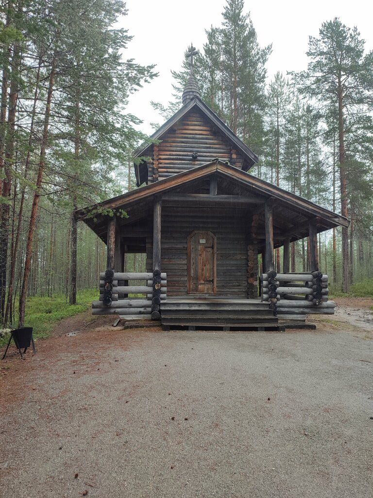 Chapel, memorial cross St. George Chapel, Republic of Karelia, photo