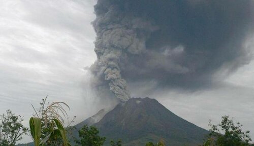 Mountain peak Gunung Lubukraya 1862 meters, North Sumatra, photo