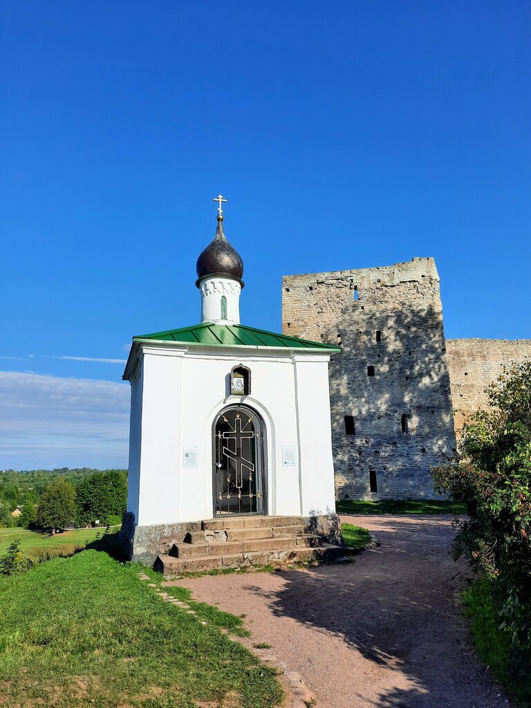 Chapel, memorial cross Chasovnya Ikony Bozhiyey Materi Korsunskaya, Pskov Oblast, photo