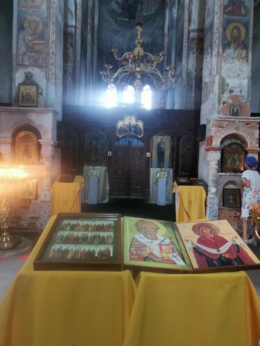 Ortodoks kiliseleri Meryem Ana'nın Varsayım Kilisesi, Gudauta Bölgesi, foto