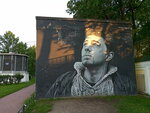 Graffiti to Sergei Bodrov (Alexandra Nevskogo Square, 1Б), street art