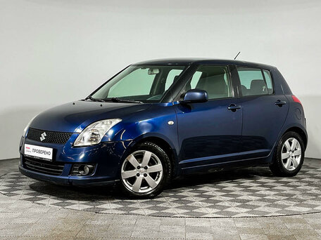 Купить бу Suzuki Swift III 15 AT 102 лс бензин автомат в Москве  синий Сузуки Свифт III хэтчбек 5-дверный 2008 года на Автору ID 1121698640