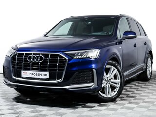 2021 Audi Q7 45 TDI II (4M) Рестайлинг, синий, 5700000 рублей, вид 1