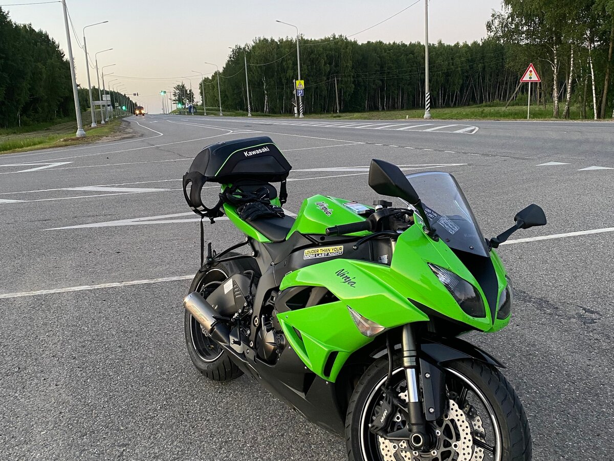 Купить б/у Kawasaki ZX-6 Ninja 6 передач в Москве: зелёный спорт-байк ...