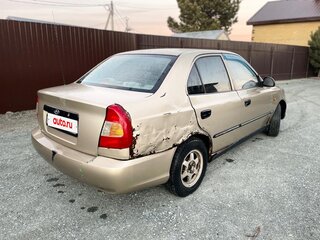 2005 Hyundai Accent ТагАЗ II, бежевый, 135000 рублей, вид 3