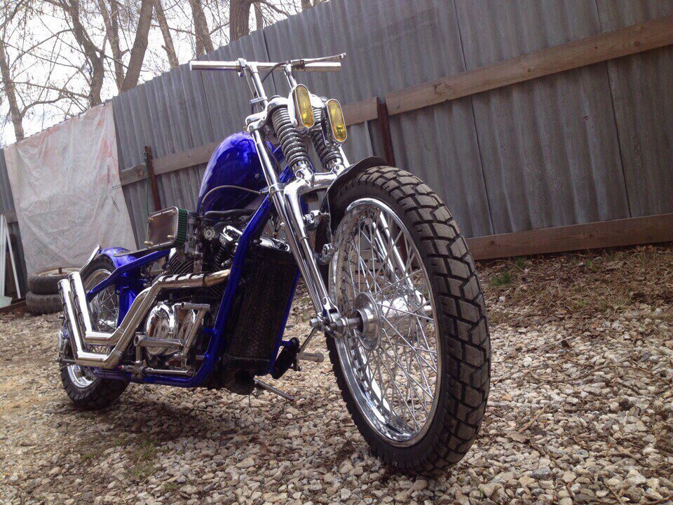 Honda Steed 400 Custom с широким колесом