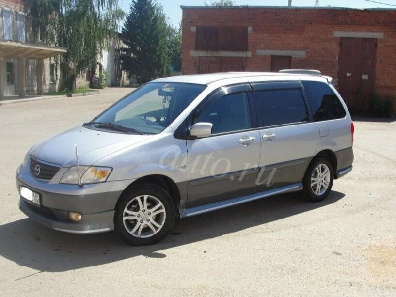 Купить б/у Mazda MPV II (LW) 2.5 AT (170 л.с.) бензин автомат в Озёрном: серебри