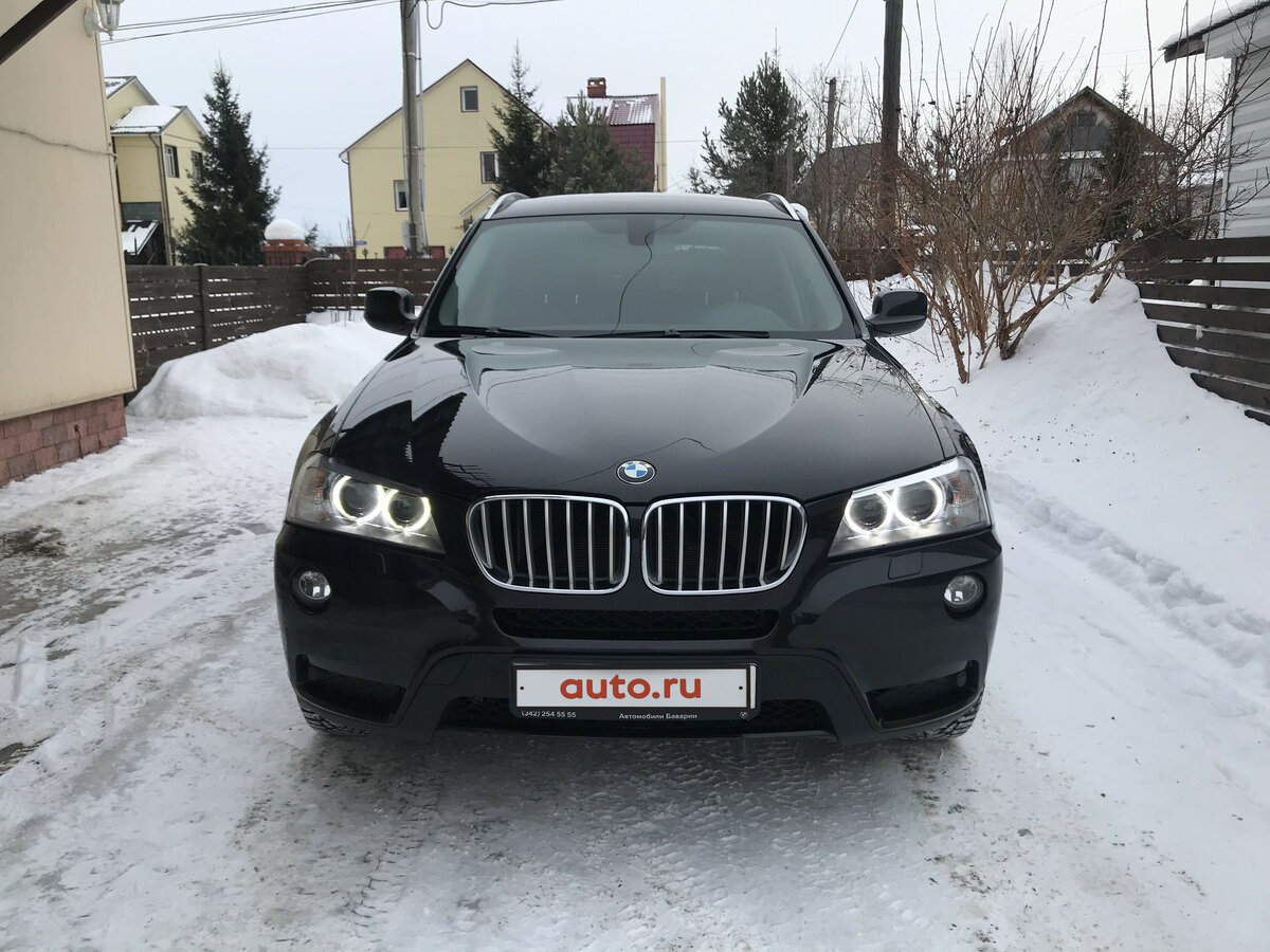 Купить б/у BMW X3 II (F25) 30d xDrive 3.0d AT (249 л.с.) 4WD дизель автомат в Перми: чёрный БМВ ...