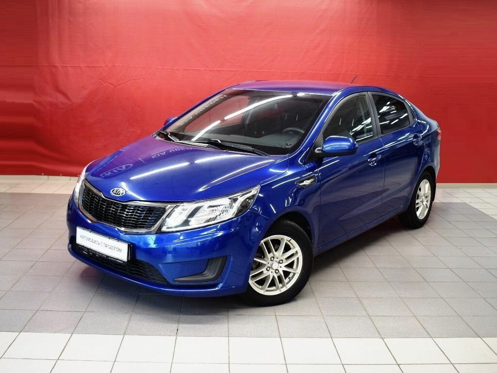 Kia Rio 3 синяя Рестайлинг