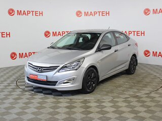 2015 Hyundai Solaris I Рестайлинг, серебристый, 728000 рублей, вид 1