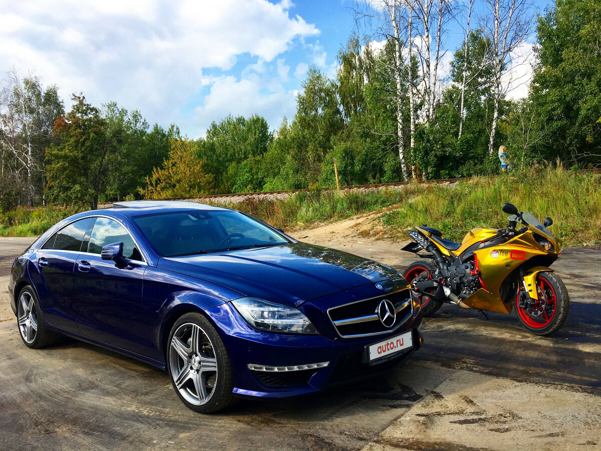 Мерседес CLS 63 AMG синяя