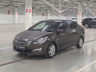 2015 Hyundai Solaris I Рестайлинг, коричневый, 830000 рублей, вид 1