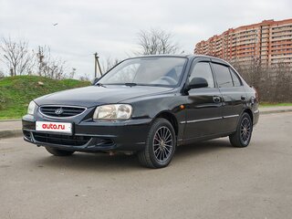 2009 Hyundai Accent ТагАЗ II, чёрный, 490000 рублей, вид 1
