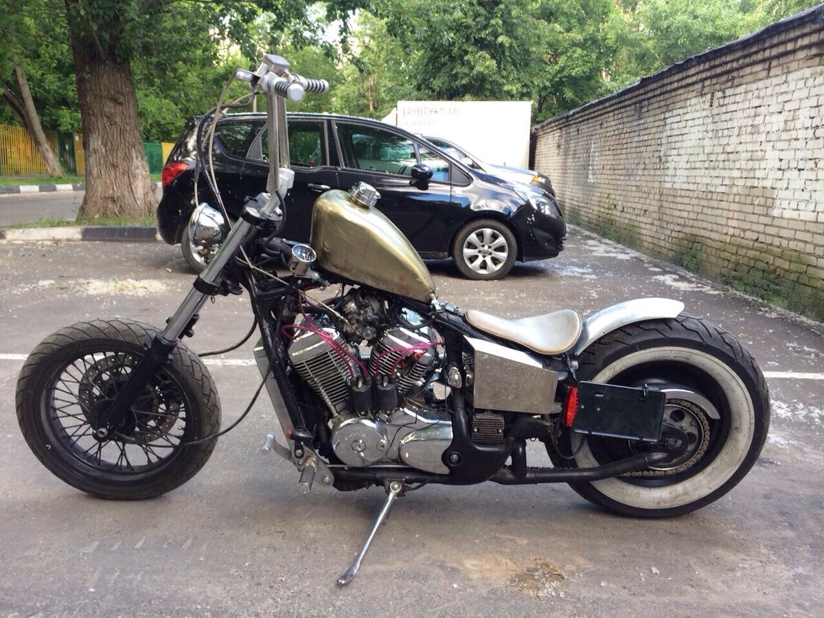 Honda Steed 400 Custom с широким колесом