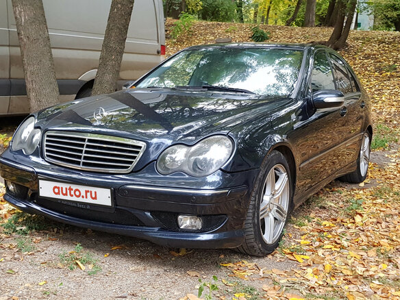 2005 Mercedes-Benz C-Класс 230 II (W203) Рестайлинг, чёрный - вид 2
