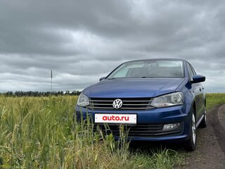 2018 Volkswagen Polo V Рестайлинг, синий, 1250000 рублей, вид 1