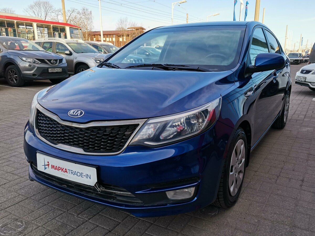 Kia Rio 3 синяя Рестайлинг