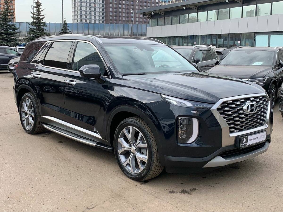Купить б/у Hyundai Palisade I 2.2d AT (200 л.с.) дизель автомат в Москве синий Хендай Палисад I