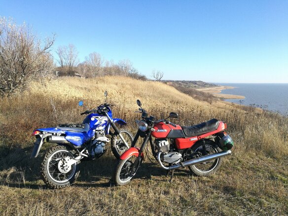 1999 Yamaha XT600, синий - вид 3