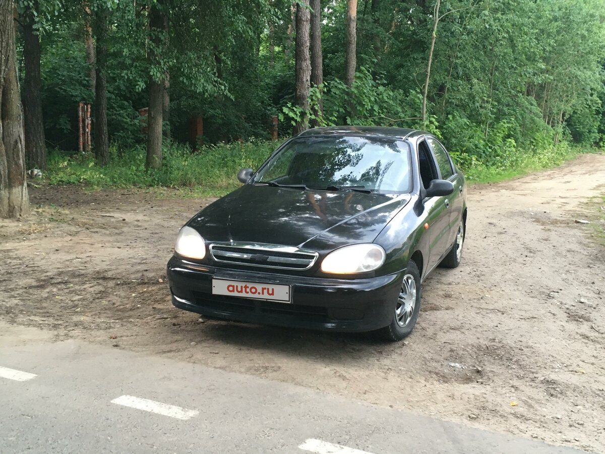 Черный Chevrolet lanos 2007