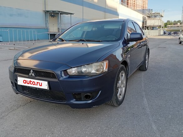 2008 Mitsubishi Lancer X, синий, 595000 рублей - вид 2
