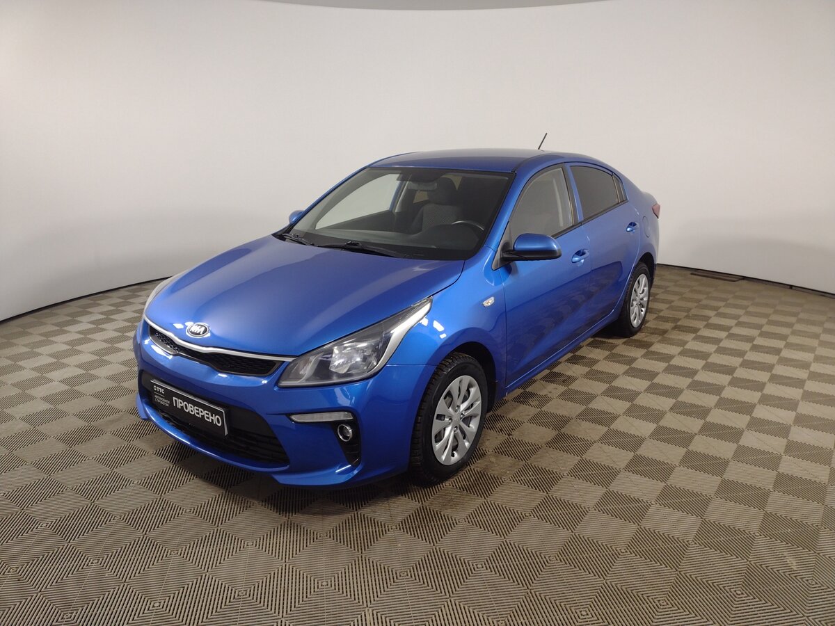 Купить б/у Kia Rio IV 1.6 AT (123 л.с.) бензин автомат в Уфе: синий Киа ...