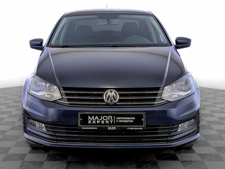2017 Volkswagen Polo V Рестайлинг, синий, 1150000 рублей, вид 2