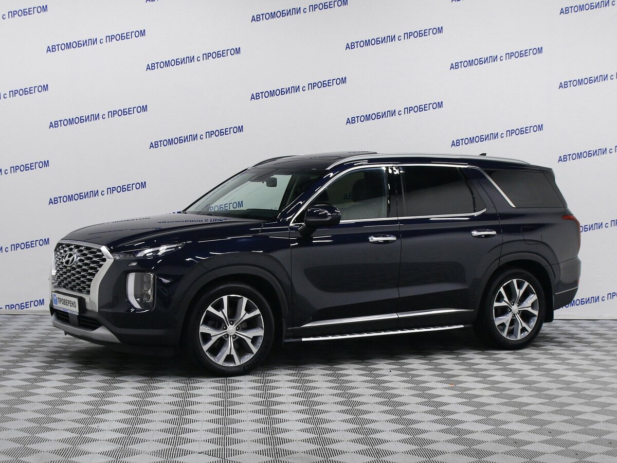 Купить б/у Hyundai Palisade I 2.2d AT (200 л.с.) 4WD дизель автомат в Москве синий Хендай
