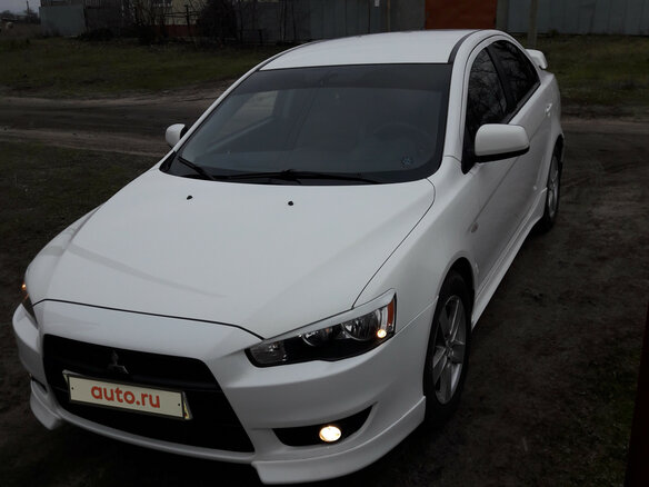 2008 Mitsubishi Lancer X, белый, 1180000 рублей - вид 1