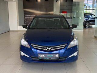2015 Hyundai Solaris I Рестайлинг, синий, 817000 рублей, вид 2