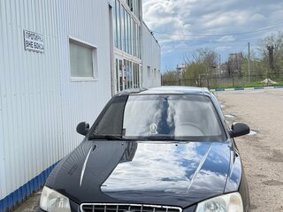 2009 Hyundai Accent ТагАЗ II, чёрный, 385000 рублей, вид 1