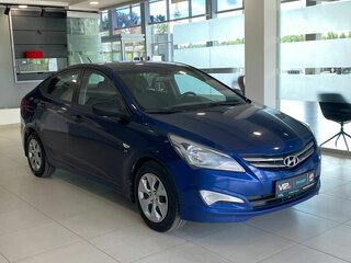 2015 Hyundai Solaris I Рестайлинг, синий, 817000 рублей, вид 3