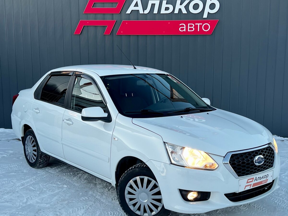 Купить б/у Datsun on-DO I 1.6 AT (87 л.с.) бензин автомат в Уфе: белый ...