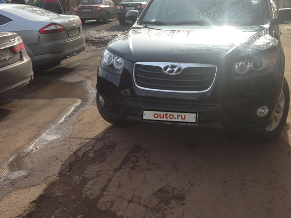 2011 Hyundai Santa Fe II Рестайлинг, чёрный - вид 3