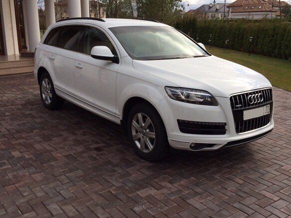 2012 Audi Q7 I (4L) Рестайлинг, белый - вид 3