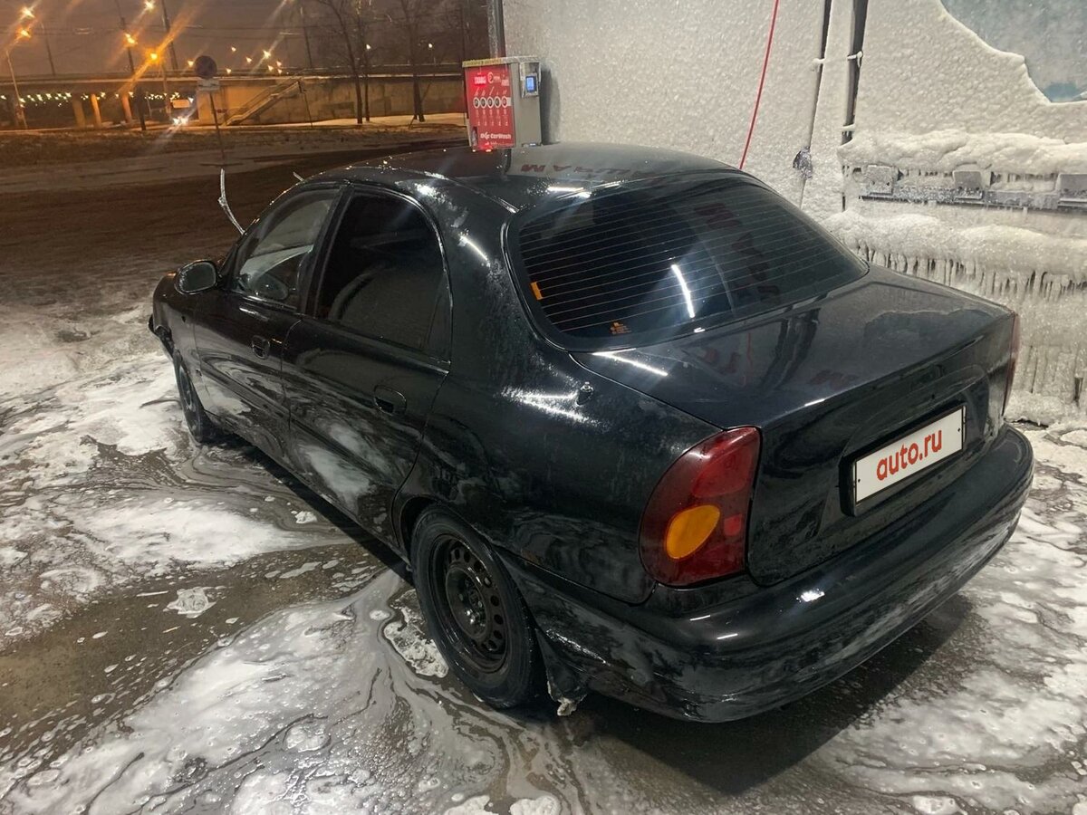 Черный Chevrolet lanos 2007