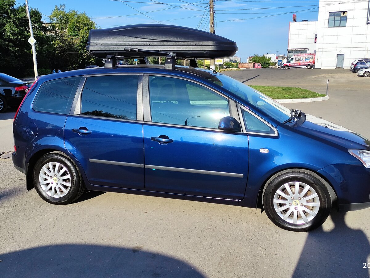 Купить б/у Ford CMAX I 1.8 MT (125 л.с.) бензин механика в Твери синий Форд CMAX I компактвэн
