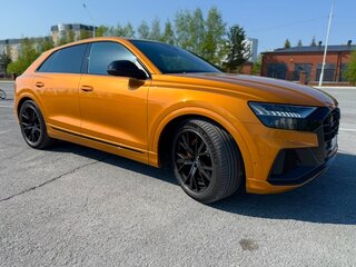 2018 Audi Q8 55 TFSI I (4M), оранжевый, 6780000 рублей, вид 1